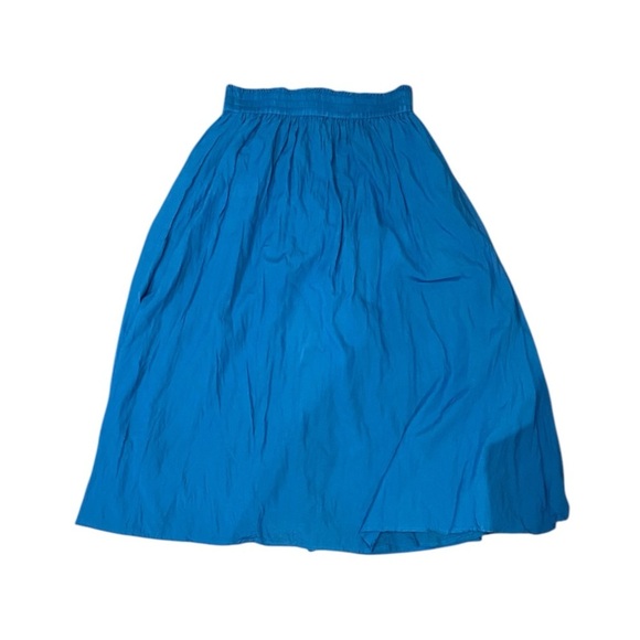 Mille / cobalt Blue Paper Bag Waist Midi Skirt small s - Picture 1 of 5